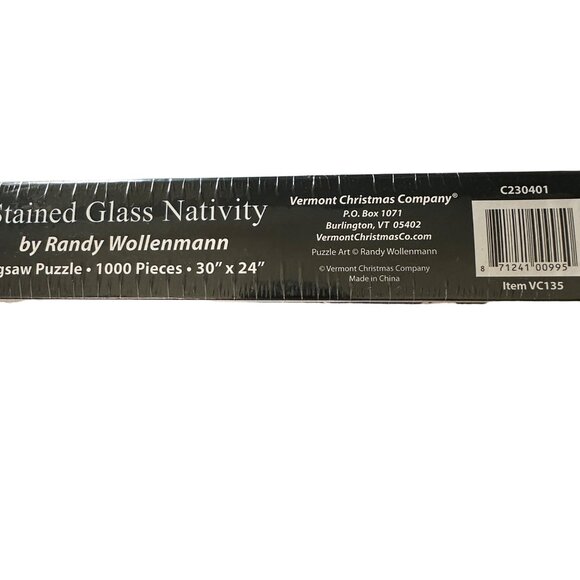 NEW SEALED Vermont Christmas Co Stained Glass Nativity 1000 pc Puzzle ages 14+ - Picture 4 of 7